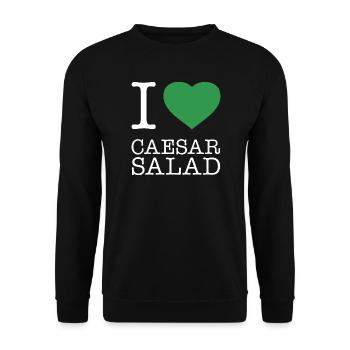 I LOVE CAESAR SALAD - Unisex Pullover - Schwarz - Vorne - Alina (178cm) & Michal (187cm)