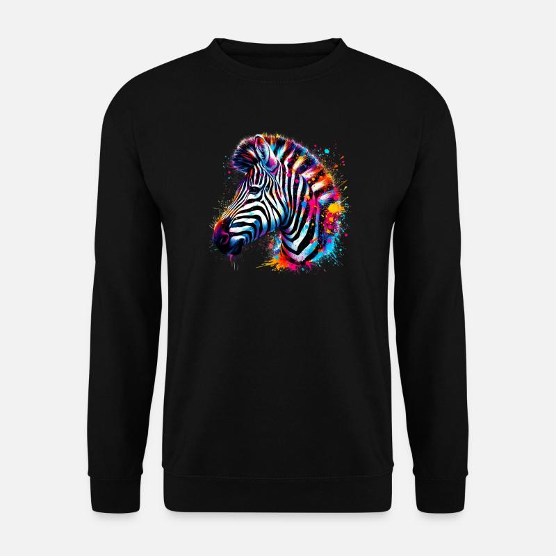 Zebra - Unisex Sweatshirt - black