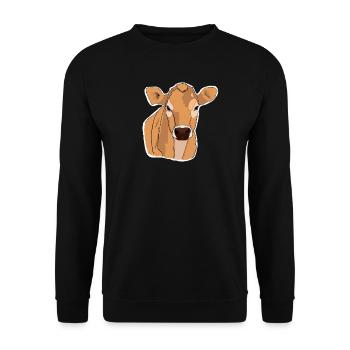 Vache Vaches - Sweat-shirt Unisexe - noir - Devant - Alina (178cm) & Michal (187cm)