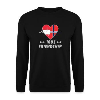 L'Autriche et la Norvège : amitié à 100 % - Sweat-shirt Unisexe - noir - Devant - Alina (178cm) & Michal (187cm)