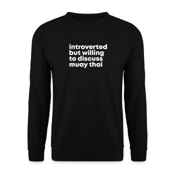 Muay Thai - Unisex Sweatshirt - black - Front - Alina (178cm) & Michal (187cm)