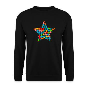 STAR. CHRISTMAS. MERRY CHRISTMAS. MERRY CHRISTMAS - Unisex Sweatshirt - black - Front - Alina (178cm) & Michal (187cm)
