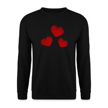 COUPLE. HEART. CHRISTMAS. JUST MARRIED. Bachelorette party - Unisex Sweatshirt - black - Front - Alina (178cm) & Michal (187cm)