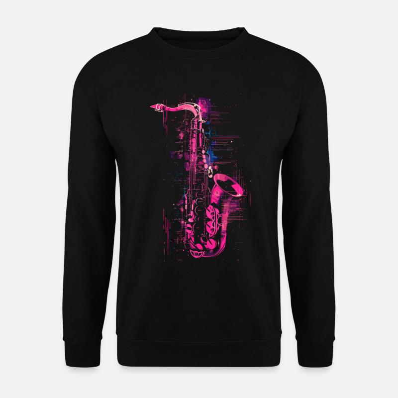 Saxophone Graphics - Unisex Sweatshirt - black