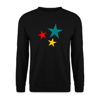 ETOILE. NOËL. JOYEUX NOËL. MERRY CHRISTMAS - Sweat-shirt Unisexe - noir - Devant - Alina (178cm) & Michal (187cm)