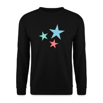 ETOILE. NOËL. JOYEUX NOËL. MERRY CHRISTMAS - Sweat-shirt Unisexe - noir - Devant - Alina (178cm) & Michal (187cm)