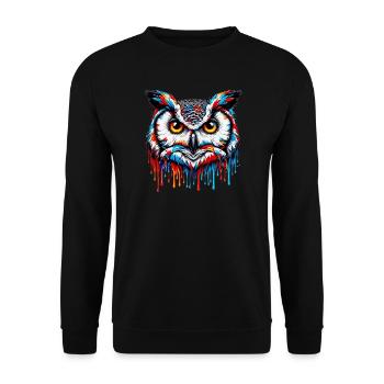 Hibou - Sweat-shirt Unisexe - noir - Devant - Alina (178cm) & Michal (187cm)