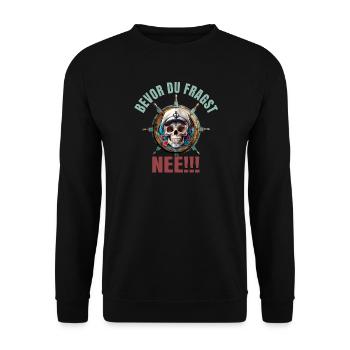 Bevor du fragst - Nee - Unisex Pullover - Schwarz - Vorne - Alina (178cm) & Michal (187cm)