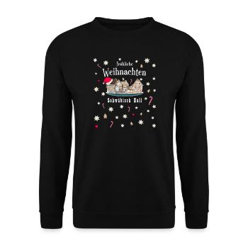 Schwäbisch Hall Christmas, Drawing Germany - Unisex Sweatshirt - black - Front - Alina (178cm) & Michal (187cm)
