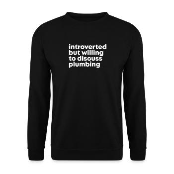 plomberie - Sweat-shirt Unisexe - noir - Devant - Alina (178cm) & Michal (187cm)