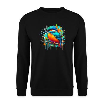 Kingfisher - Unisex Sweatshirt - black - Front - Alina (178cm) & Michal (187cm)
