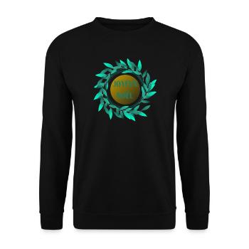 WEIHNACHTEN. FROHE WEIHNACHTEN. FROHE WEIHNACHTEN. WEIHNACHTSMANN - Unisex Pullover - Schwarz - Vorne - Alina (178cm) & Michal (187cm)