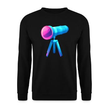 Conception de télescope plat et coloré - Sweat-shirt Unisexe - noir - Devant - Alina (178cm) & Michal (187cm)