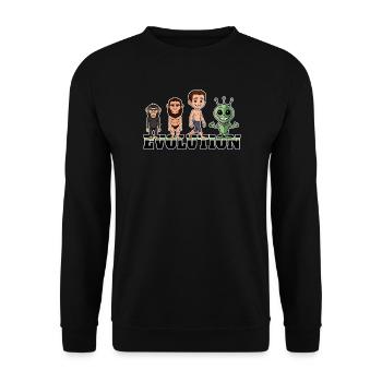 Évolution Alien - Sweat-shirt Unisexe - noir - Devant - Alina (178cm) & Michal (187cm)