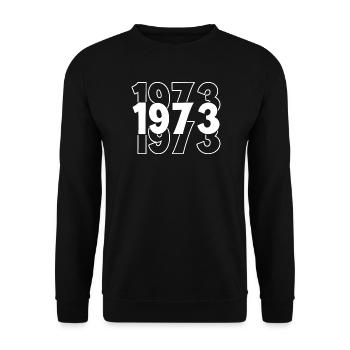 Vintage 70s Numbers in Pop Art Style - Unisex Sweatshirt - black - Front - Alina (178cm) & Michal (187cm)
