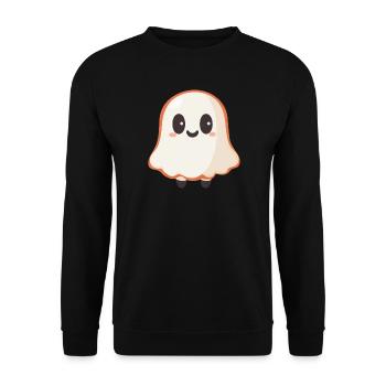 Niedlicher Geist - Unisex Pullover - Schwarz - Vorne - Alina (178cm) & Michal (187cm)