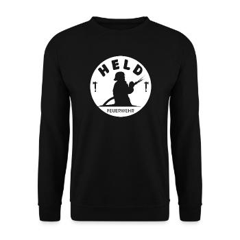 Firefighter Heroes Symbol Firefighter Logo Emblem - Unisex Sweatshirt - black - Front - Alina (178cm) & Michal (187cm)