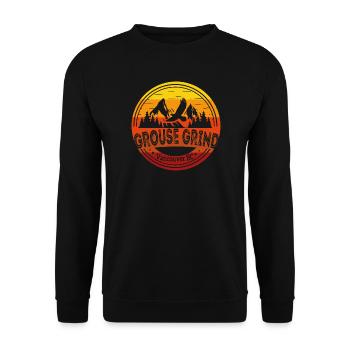 Grouse Grind Vancouver BC Canada Hiking Trail Moun - Unisex Sweatshirt - black - Front - Alina (178cm) & Michal (187cm)