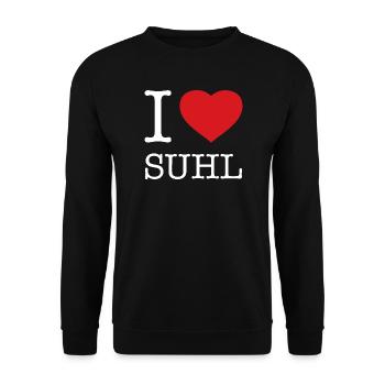 I LOVE SUHL - Unisex Sweatshirt - black - Front - Alina (178cm) & Michal (187cm)