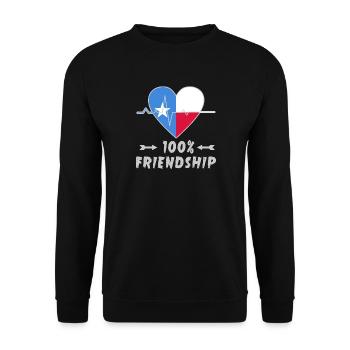 Somalia and Poland 100% friendship - Unisex Sweatshirt - black - Front - Alina (178cm) & Michal (187cm)