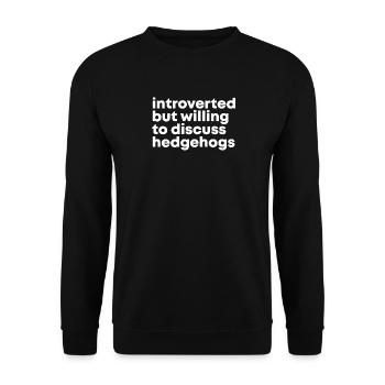 Hedgehog - Unisex Sweatshirt - black - Front - Alina (178cm) & Michal (187cm)