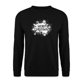 flocon de neige Noël Police Nuage d’hiver Logo - Sweat-shirt Unisexe - noir - Devant - Alina (178cm) & Michal (187cm)