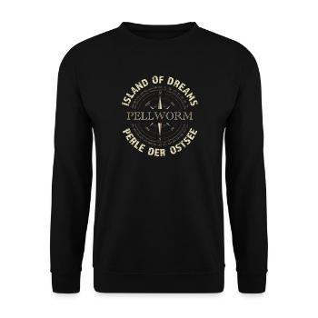 Island of Dreams - Pellworm - Unisex Pullover - Schwarz - Vorne - Alina (178cm) & Michal (187cm)
