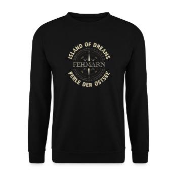 Island of Dreams - Fehmarn - Unisex Pullover - Schwarz - Vorne - Alina (178cm) & Michal (187cm)