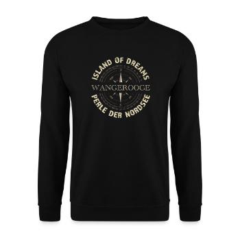 Island of Dreams - Wangerooge - Unisex Pullover - Schwarz - Vorne - Alina (178cm) & Michal (187cm)