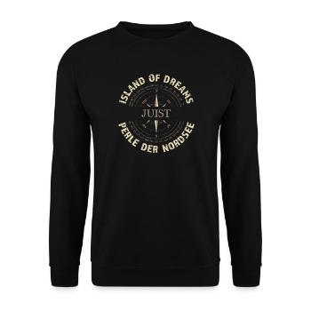 Island of Dreams - Juist - Unisex Pullover - Schwarz - Vorne - Alina (178cm) & Michal (187cm)