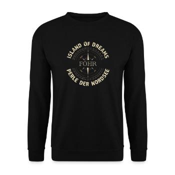 Island of Dreams - Föhr - Unisex Pullover - Schwarz - Vorne - Alina (178cm) & Michal (187cm)