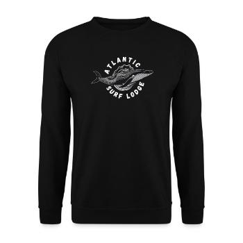 Atlantic Surf Lodge - Unisex Sweatshirt - black - Front - Alina (178cm) & Michal (187cm)