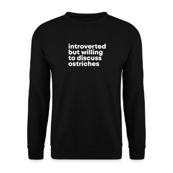 Ostrich - Unisex Sweatshirt - black - Front - Alina (178cm) & Michal (187cm)