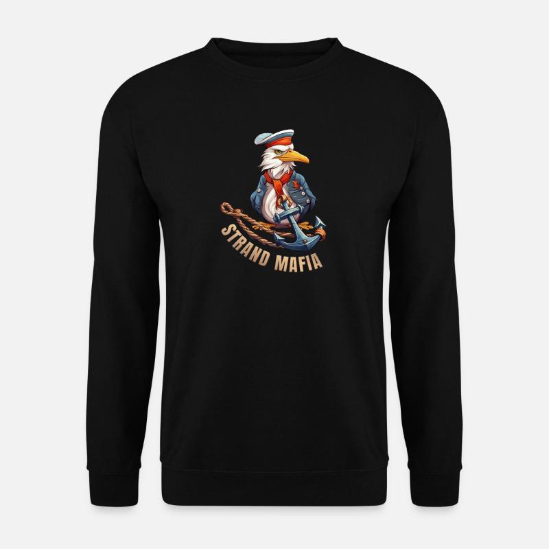 Seefahrer Adler mit Anker - Unisex Pullover - Schwarz