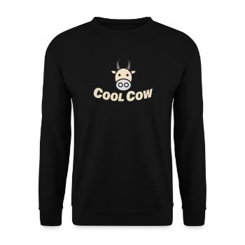 COOL COW - Unisex Sweatshirt - black - Front - Alina (178cm) & Michal (187cm)