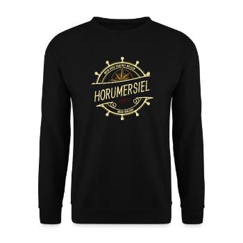 Mein Herz schlägt Wellen - Horumersiel - Unisex Pullover - Schwarz - Vorne - Alina (178cm) & Michal (187cm)
