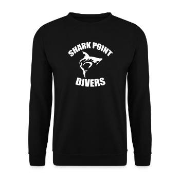 SHARK POINT DIVERS - Sweat-shirt Unisexe - noir - Devant - Alina (178cm) & Michal (187cm)