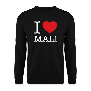 J’ADORE MALI - Sweat-shirt Unisexe - noir - Devant - Alina (178cm) & Michal (187cm)
