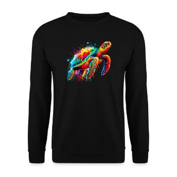 Turtle - Unisex Sweatshirt - black - Front - Alina (178cm) & Michal (187cm)