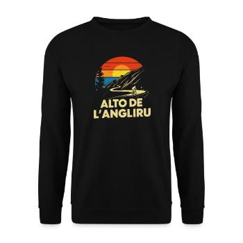 Alto de L’Angliru Cycling Spain - Sweat-shirt Unisexe - noir - Devant - Alina (178cm) & Michal (187cm)