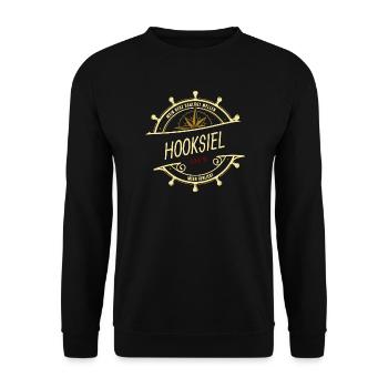 Mein Herz schlägt Wellen - Hooksiel - Unisex Pullover - Schwarz - Vorne - Alina (178cm) & Michal (187cm)