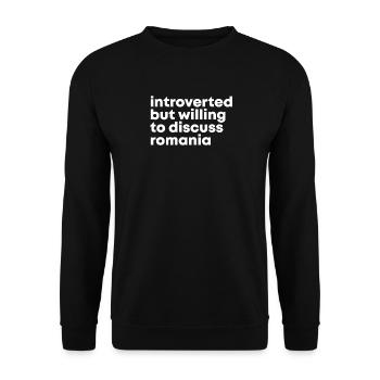 Romania - Unisex Sweatshirt - black - Front - Alina (178cm) & Michal (187cm)