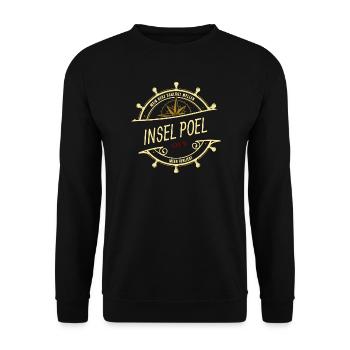Mein Herz schlägt Wellen - Insel Poel - Unisex Pullover - Schwarz - Vorne - Alina (178cm) & Michal (187cm)