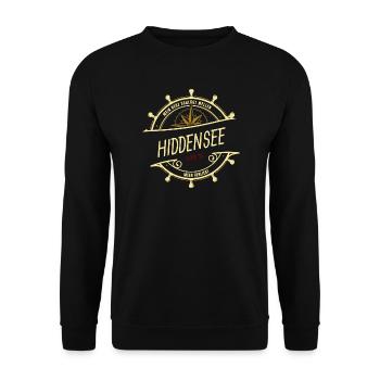 Mein Herz schlägt Wellen - Hiddensee - Unisex Pullover - Schwarz - Vorne - Alina (178cm) & Michal (187cm)