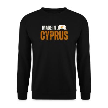 Made in Cyprus, fierté chypriote - Sweat-shirt Unisexe - noir - Devant - Alina (178cm) & Michal (187cm)