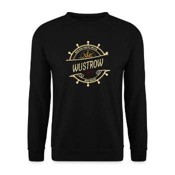 Mein Herz schlägt Wellen - Wustrow - Unisex Pullover - Schwarz - Vorne - Alina (178cm) & Michal (187cm)