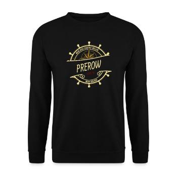 Mein Herz schlägt Wellen - Prerow - Unisex Pullover - Schwarz - Vorne - Alina (178cm) & Michal (187cm)