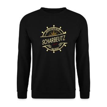 Mein Herz schlägt Wellen - Scharbeutz - Unisex Pullover - Schwarz - Vorne - Alina (178cm) & Michal (187cm)
