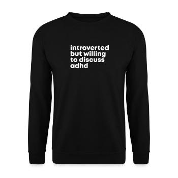 ADHS - Unisex Pullover - Schwarz - Vorne - Alina (178cm) & Michal (187cm)