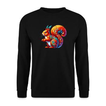 Squirrel - Unisex Sweatshirt - black - Front - Alina (178cm) & Michal (187cm)